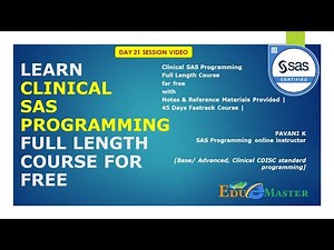 SAS Tutorials For Beginners| Clinical SAS Programming Full Course -Day 21 | Array Programming in SAS