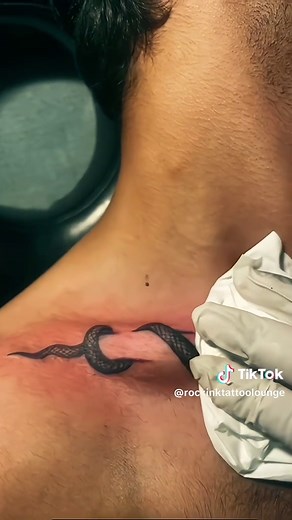 3D Snake Collarbone Tattoo Ideas and Inspirations