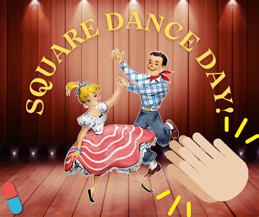 👢𝗛𝗮𝗽𝗽𝘆 𝗦𝗾𝘂𝗮𝗿𝗲 𝗗𝗮𝗻𝗰𝗲 𝗗𝗮𝘆!🎶 𝗚𝗿𝗮𝗯 𝘆𝗼𝘂𝗿 𝗽𝗮𝗿𝘁𝗻𝗲𝗿 𝗮𝗻𝗱 𝘁𝘄𝗶𝗿𝗹 𝗶𝗻 𝗰𝗲𝗹𝗲𝗯𝗿𝗮𝘁𝗶𝗼𝗻! While you're at it, check out other dance crazes that left the older generations bewildered: https://tinyurl.com/3cku2n5s | Boredom Therapy