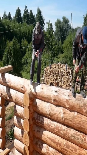 Amazing wooden interlocking wall system laying assembly skills | Handmade construction