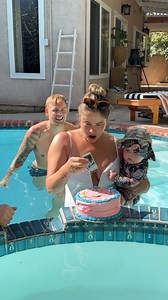 177K views · 459 reactions | Soldier dives into family pool to meet son for the first time 凉 Soldier returns home to surprise his wife on her birthday and dives into the pool to meet his son for the first time. #couple #surprise #birthday #celebration #family | Jamie and Blake | Facebook