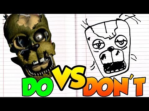 DOs & DON'Ts Drawing Five Nights At Freddy's SCRAPTRAP from 6 FFPS In 1 Minute CHALLENGE!