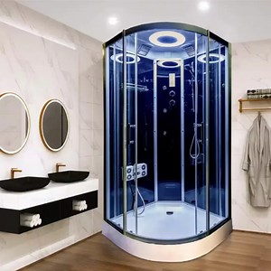 [Hot Item] Corner Shower Steam Cabin Hydromassage Shower Room with Easy Fit Drain