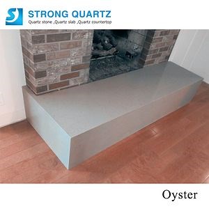 [Hot Item] Grey Sand Quartz Stone Slabs for Fireplace Surround Cladding Kitchen Countertop