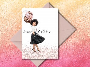 Birthday Card for Her | African American | Mature Women | Greeting Cards - Etsy