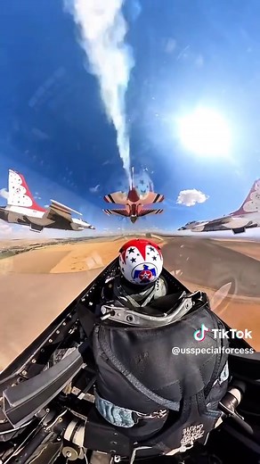 Thunderbirds Perform Perfect Formation Flyover