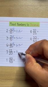 8.8K views · 68 reactions | Converting Mixed Numbers To Decimal Form#reels #fyp #math #mathematics #numbers #trick #fbreels #explorepage #trend #viral #hacks #MathHelp #mathgenius #education #lessons #reelsfb #mathlove #mathtutor #mathtips #mathisfun #MathWiz #reelsvideo #reelsviral #reelsfb #reelsinstagram #mathreview #MathChallenge #education #educational #MathHacks | Math Wiz | Facebook