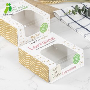 [Hot Item] Paper Container Cake Packaging Box Paper Cake Box with Clear Window