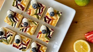 Naturally rainbow cheesecake bars (dye-free) recipe