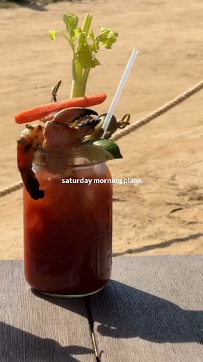 Me, you, and the Big Bad Bloody Mary 🌞👋🏼 #beachcombercafe #newportbeach #crystalcove #thebeachcomber #oceanfrontdining #orangecounty | The Beachcomber Cafe