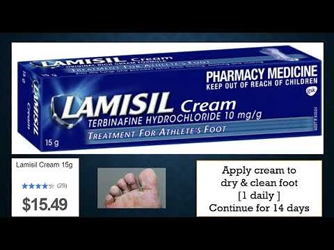 Lamisil cream 1D, for 14 days, tinea, fungus, terbinafine, athelets foot, OTC, Roze pharm