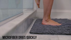 GORILLA GRIP Bathroom Rug Sets, Soft Chenille 2 Piece Area Rugs Set, Toilet Base Mat and 30x20 Carpet, Absorbent Microfiber Washable Mats Dry Quickly, Home Décor and Bath Room Accessories, Grey