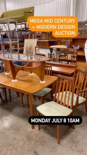 All photos online now for our July MEGA Mid Century Modern Design Auction! Join us IN PERSON or online - doors open at 8am on July 10th & the auction starts at 10am! | Gallery Auctions, Inc.