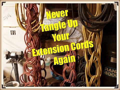 How To Wind up your extension cords TANGLE FREE ! ! !