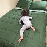 HIG 3pc Red Queen Size Comforter Set-All Season Reversible Down Alternative Comforter with Two Shams -Quilted Duvet Insert with Corner Tabs - Diamond Stitched Blanket - Breathable, Soft, Fluffy