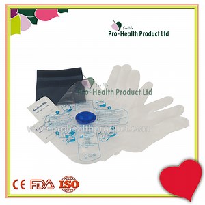 [Hot Item] CPR Face Mask With Keychain First Aid Gloves Alcohol Pads