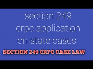 latest law on 249 crpc section 249 crpc 249 crpc is not applicable on session trial