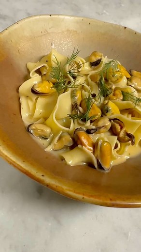 Our fresh pappardelle with picked mussels, lemon butter & dill is what you want for dinner! Get some! #fresh #pasta #lent #spring #ironandwine | Iron & Wine Restaurant