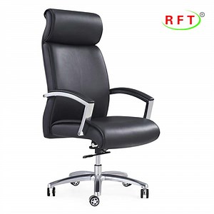 [Hot Item] Black Leather PU High Quality Office Furniture Ergonomic Swivel Executive Chair