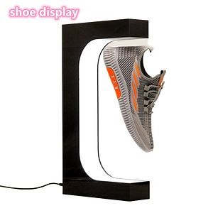 [Hot Item] 360 Rotating Levitation Floating Shoe Sneaker Display Advertisement Stand with Colorful LED Light Change