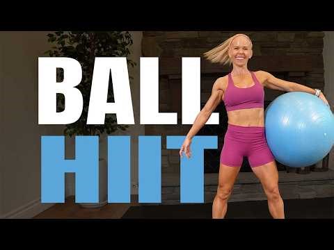 30 MIN STABILITY BALL HIIT | Strength & Cardio | Full Body + Insane Abs!