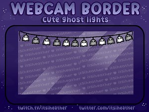 Cute Animated Spooky Ghost Lights Webcam Border - Etsy
