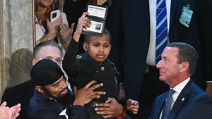Child cancer survivor sworn in as honorary Secret Service member during Trump address