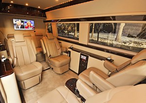 Mercedes Sprinter vans turned into luxury limo service