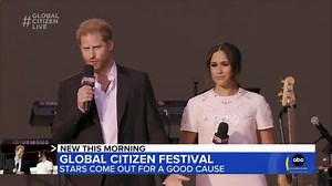 Harry and Meghan speak at Global Citizen Festival in NYC