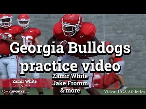 Georgia Bulldogs football practice video: Jake Fromm, Zamir White, WR, OL, ILB, and more