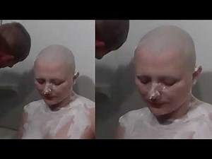 BALD GIRL RESHAVED HER BALD HEAD SMOOTH PART 2