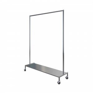 [Hot Item] Versatile Metal Clothing Display Rack with Wheels for Retail Shops