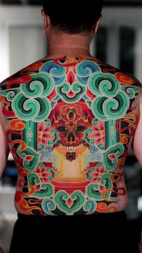 Stunning Korean Tattoo Art: Back Piece Design