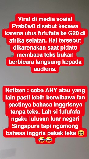 95K views · 842 reactions | Masak lulusan Singapur pidato bahasa inggris pakek teks  | Kang Konten | Facebook