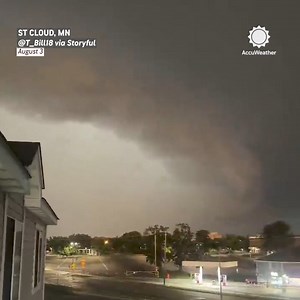 Sirens rang out in St Cloud, Minnesota, on Saturday night as a tornado-warned storm moved through the area. | AccuWeather
