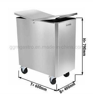 [Hot Item] Rectangular Stainless Steel Trash Bin Stainless Steel Rubbish Bin