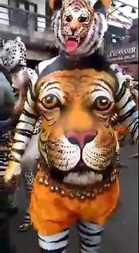 tiger paint body art