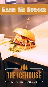 The Icehouse's newest burger: The Banh Mi Burger is the perfect blend of spicy and savory. Come on by and try it for yourself! 🍔 | The Clubs of Kingwood