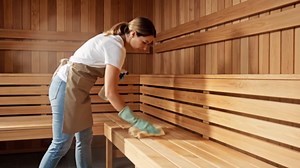 Sauna Cleaner | 67.63 fl oz/2L | Professional-Grade Sauna Wood & Surface Cleaner | Removes Sweat, Oils & Grime | Biodegradable | Citric Scent