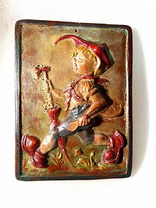 Vintage Pixie Fable Plaque: Glazed Redware Nursery Decor - Etsy Australia