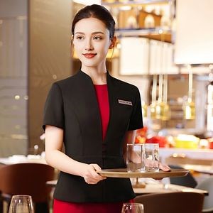 [Hot Item] Custom Design Professional Waitress Hotel Staff Manager Uniform