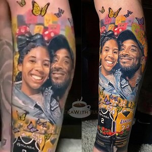 After 2 sessions and 19.5 hrs a die hard Kobe fan tattoo was finally complete. Like how dope is this? Vanessa Bryant reposted photos thanking him for honoring them both and that Kobe would never want to outshine GiGi 😍 We Love It! • • Follow Our Social Media for more FB- Tea With Tia IG- teawithtia Twitter- teawithtia_ 📸: @benji_kb24 💉: @stevebutchertattoos #KobeBryant #GiGi #BlackMamba #MambaCita #LongLiveKobe #LongLiveGiGi #VanessaBryant #BryantFamily #MambaOut #Mambacitaout #MambaMentality