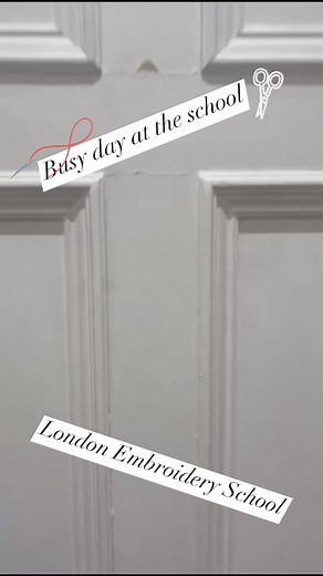 Busy Tuesday at the school 🧵🪡✂️😊 #londonembroideryschool | London Embroidery School