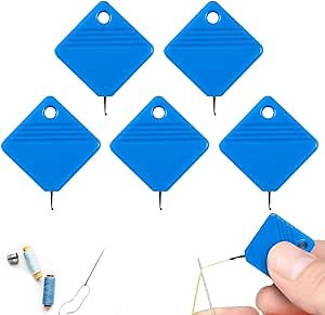 Simple Needle Threader, 2026 Newest Automatic Needle Threader Stringing Machine, Needle Threader for Hand Sewing, Automatic Sewing Machine Stringer, Sewing Supplies Tools (Blue-5pc)