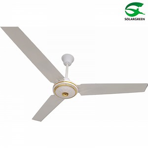 [Hot Item] 56inch Acdc on Grid Solar Ceiling Fan Working DC 12V Power/Battery/Solar Panel