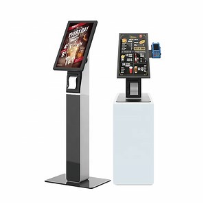 [Hot Item] Tezgah Üstü Dokunmatik Ekran Kuyruk Bankası Restoran Menüsü Otel Kendinize Hizmet Sipariş Kiosk Hizmeti Kart Okuyucu Tutucu ile