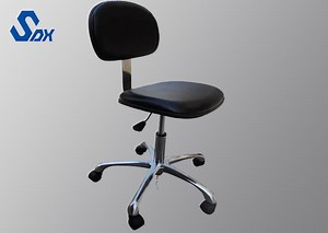 [Hot Item] Pneumatic PU Leather Chair with Backrest ESD Chair Antistatic PU Office Chair