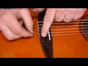A quick tip on how to string up a nylon classical guitar.. with fire!