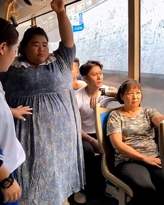 She is going the extra mile to secure that bus seat! 😂 | Lilyon