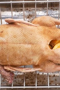 Roasted Duck Recipe with Orange Sauce The crispy, salted skin on this...